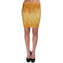 Gold Flame Ombre Bodycon Skirt by SpinnyChairDesigns