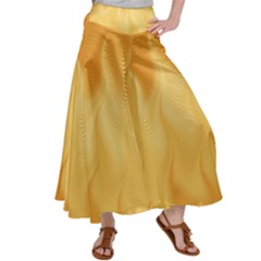 Gold Flame Ombre Satin Palazzo Pants by SpinnyChairDesigns