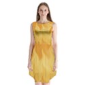 Gold Flame Ombre Sleeveless Chiffon Dress   View1