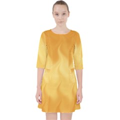 Gold Flame Ombre Pocket Dress by SpinnyChairDesigns