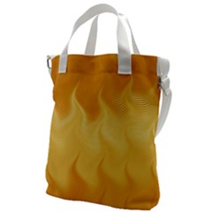 Gold Flame Ombre Canvas Messenger Bag by SpinnyChairDesigns