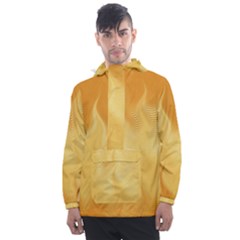 Gold Flame Ombre Men s Front Pocket Pullover Windbreaker