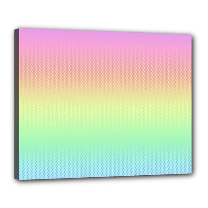 Pastel Rainbow Ombre Canvas 20  x 16  (Stretched)