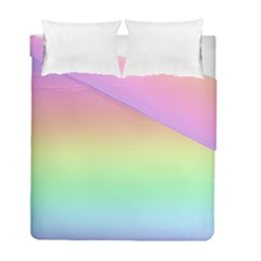 Pastel Rainbow Ombre Duvet Cover Double Side (full/ Double Size) by SpinnyChairDesigns