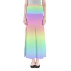 Pastel Rainbow Ombre Full Length Maxi Skirt by SpinnyChairDesigns