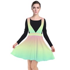 Pastel Rainbow Ombre Plunge Pinafore Dress by SpinnyChairDesigns