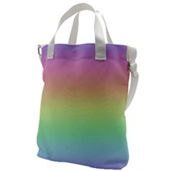 Pastel Rainbow Ombre Canvas Messenger Bag by SpinnyChairDesigns