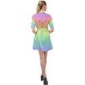 Pastel Rainbow Ombre Belted Shirt Dress View2