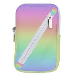 Pastel Rainbow Ombre Belt Pouch Bag (large) by SpinnyChairDesigns