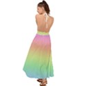 Pastel Rainbow Ombre Backless Maxi Beach Dress View2