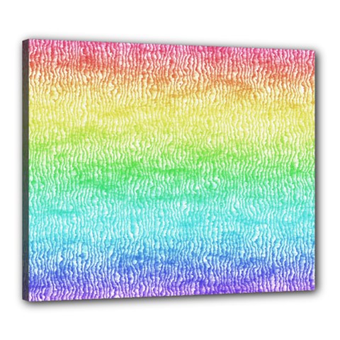 Rainbow Ombre Texture Canvas 24  X 20  (stretched) by SpinnyChairDesigns