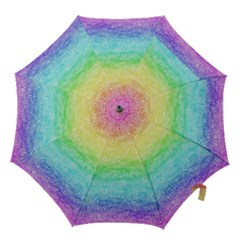 Rainbow Ombre Texture Hook Handle Umbrellas (large) by SpinnyChairDesigns