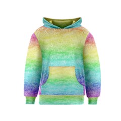 Rainbow Ombre Texture Kids  Pullover Hoodie