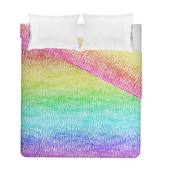 Rainbow Ombre Texture Duvet Cover Double Side (Full/ Double Size)