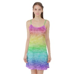 Rainbow Ombre Texture Satin Night Slip by SpinnyChairDesigns