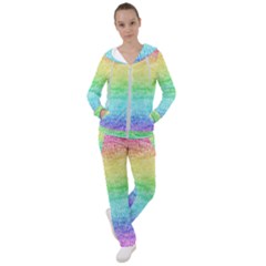 Rainbow Ombre Texture Women s Tracksuit by SpinnyChairDesigns