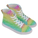 Rainbow Ombre Texture Men s Hi-Top Skate Sneakers View3