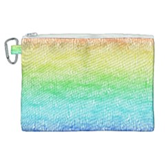 Rainbow Ombre Texture Canvas Cosmetic Bag (xl) by SpinnyChairDesigns