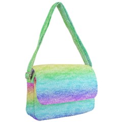 Rainbow Ombre Texture Courier Bag by SpinnyChairDesigns