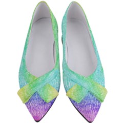 Rainbow Ombre Texture Women s Bow Heels by SpinnyChairDesigns