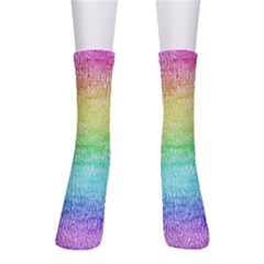 Rainbow Ombre Texture Men s Crew Socks by SpinnyChairDesigns