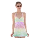 Pastel Rainbow Tie Dye Halter Dress Swimsuit  View1