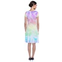 Pastel Rainbow Tie Dye Short Sleeve Front Wrap Dress View2