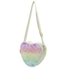 Pastel Rainbow Tie Dye Heart Shoulder Bag by SpinnyChairDesigns