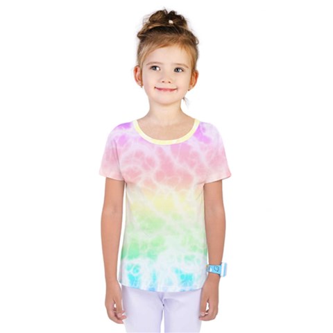 Pastel Rainbow Tie Dye Kids  One Piece Tee by SpinnyChairDesigns