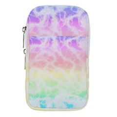 Pastel Rainbow Tie Dye Waist Pouch (small) by SpinnyChairDesigns