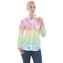 Pastel Rainbow Tie Dye Women s Long Sleeve Pocket Shirt View1