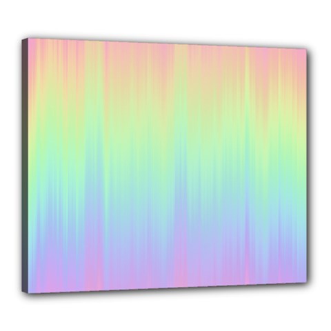 Pastel Rainbow Gradient Canvas 24  X 20  (stretched) by SpinnyChairDesigns