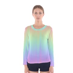 Pastel Rainbow Gradient Women s Long Sleeve Tee