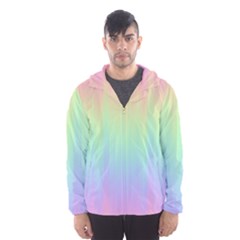 Pastel Rainbow Gradient Men s Hooded Windbreaker