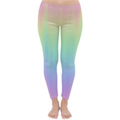 Pastel Rainbow Gradient Classic Winter Leggings by SpinnyChairDesigns