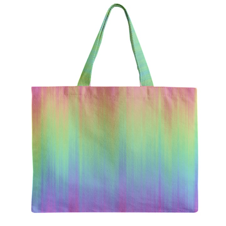 Pastel Rainbow Gradient Zipper Mini Tote Bag