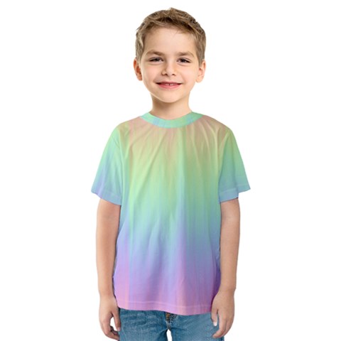 Pastel Rainbow Gradient Kids  Sport Mesh Tee by SpinnyChairDesigns