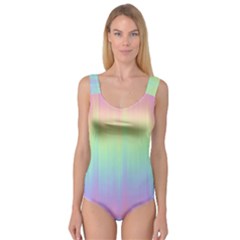 Pastel Rainbow Gradient Princess Tank Leotard  by SpinnyChairDesigns