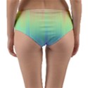 Pastel Rainbow Gradient Reversible Mid-Waist Bikini Bottoms View2