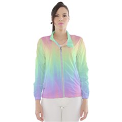 Pastel Rainbow Gradient Women s Windbreaker