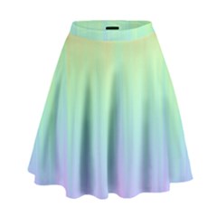 Pastel Rainbow Gradient High Waist Skirt by SpinnyChairDesigns