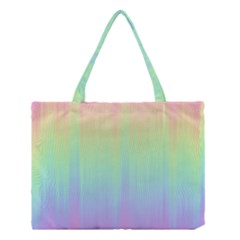 Pastel Rainbow Gradient Medium Tote Bag by SpinnyChairDesigns