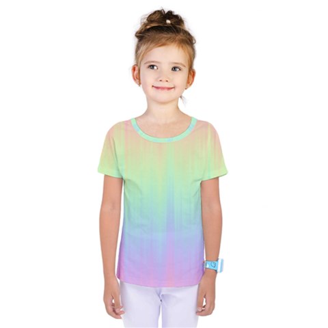 Pastel Rainbow Gradient Kids  One Piece Tee by SpinnyChairDesigns