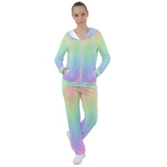 Pastel Rainbow Gradient Women s Tracksuit by SpinnyChairDesigns