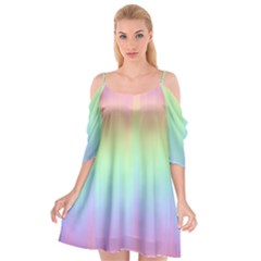 Pastel Rainbow Gradient Cutout Spaghetti Strap Chiffon Dress by SpinnyChairDesigns