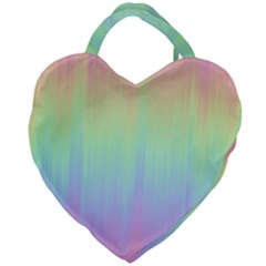 Pastel Rainbow Gradient Giant Heart Shaped Tote by SpinnyChairDesigns