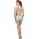 Pastel Rainbow Gradient Halter Side Cut Swimsuit View2