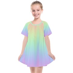 Pastel Rainbow Gradient Kids  Smock Dress by SpinnyChairDesigns