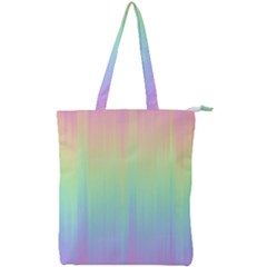 Pastel Rainbow Gradient Double Zip Up Tote Bag by SpinnyChairDesigns