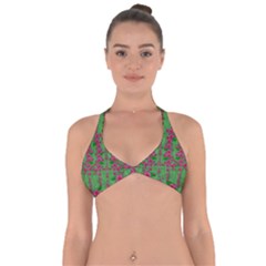 Lianas Of Sakura Branches In Contemplative Freedom Halter Neck Bikini Top by pepitasart